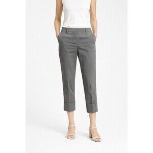Brunello Cucinelli Womens Pants Size 4 Gray Cropped Cuffed Tailored Italy Luxury